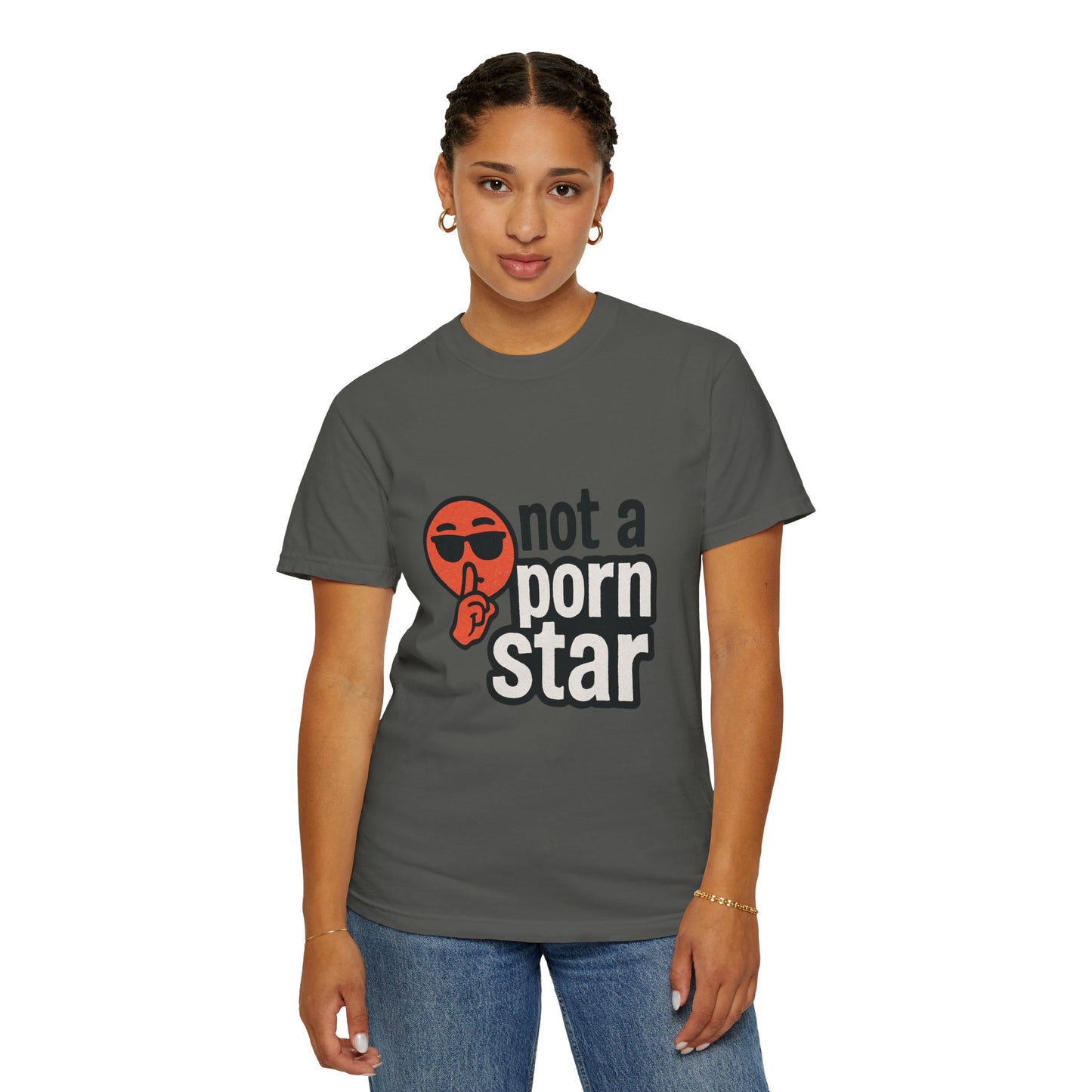 Bold Not a Pornstar Unisex T-shirt, Funny Graphic Tee, Cotton Shirt, Adult Humor Top, Sarcastic Mens Womens Clothing.