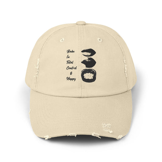 Unisex Distressed Bit*h Cap