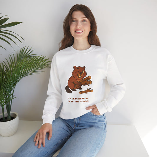 Funny Clean Beaver Joke Sweatshirt