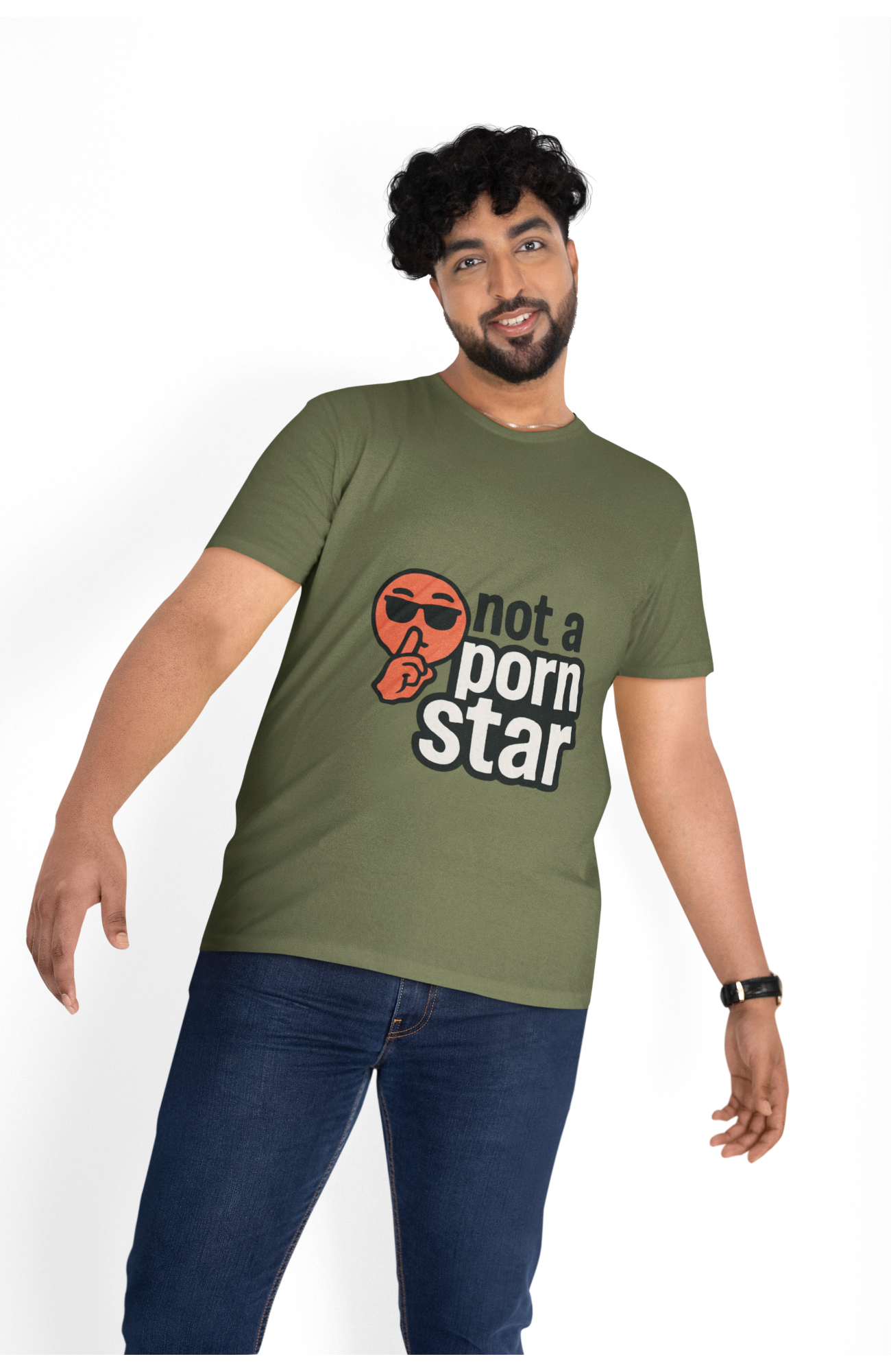 Bold Not a Pornstar Unisex T-shirt, Funny Graphic Tee, Cotton Shirt, Adult Humor Top, Sarcastic Mens Womens Clothing.