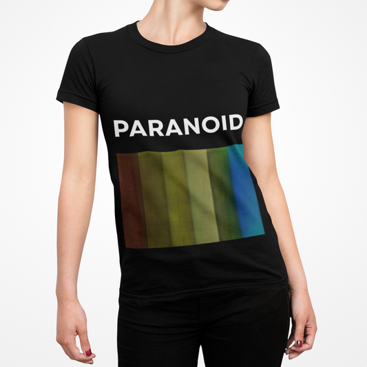Colorful 'PARANOID' T-shirt, Vintage Tee, Retro Shirt, Hipster Clothing, Unisex Top, Grunge Tee