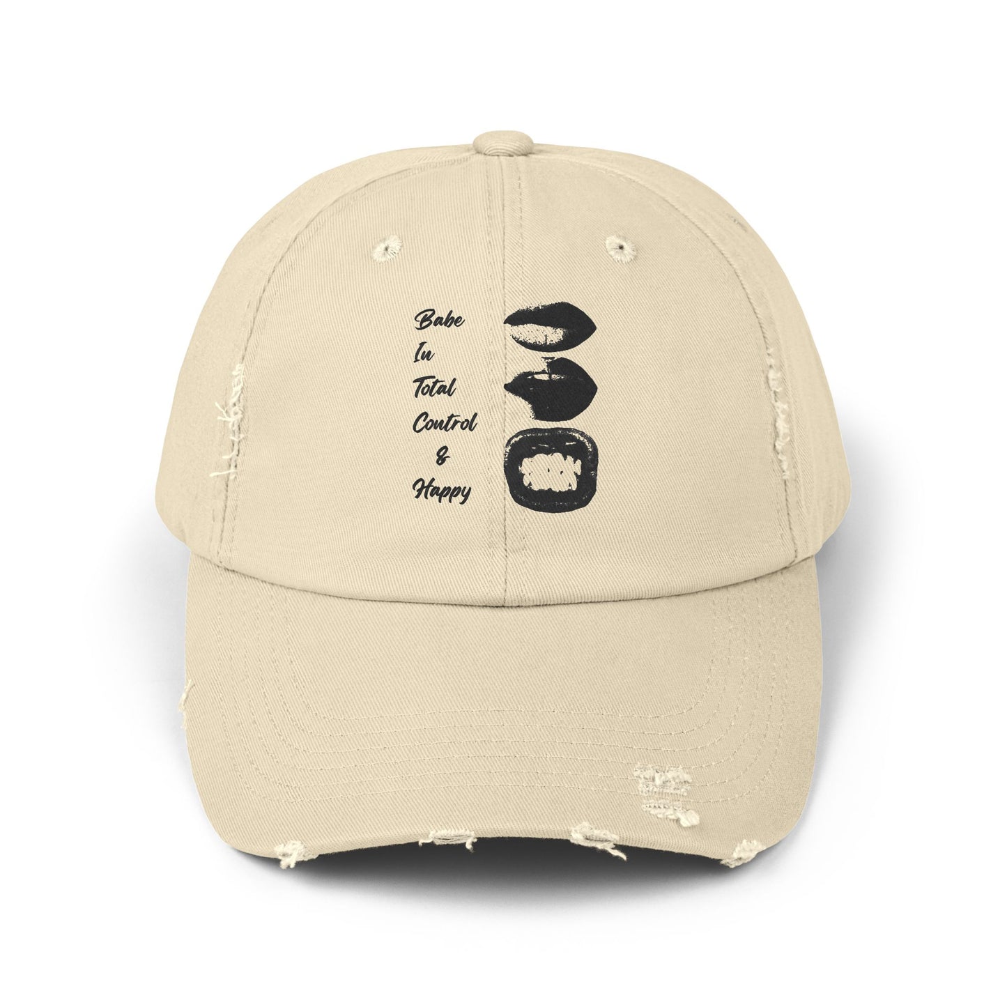 Unisex Distressed Bit*h Cap